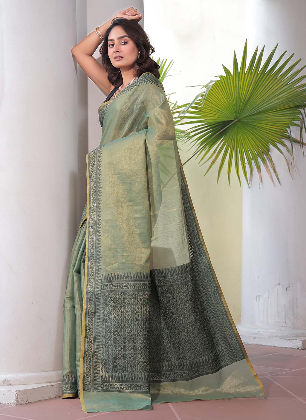 Linen Tissue Silk Saree