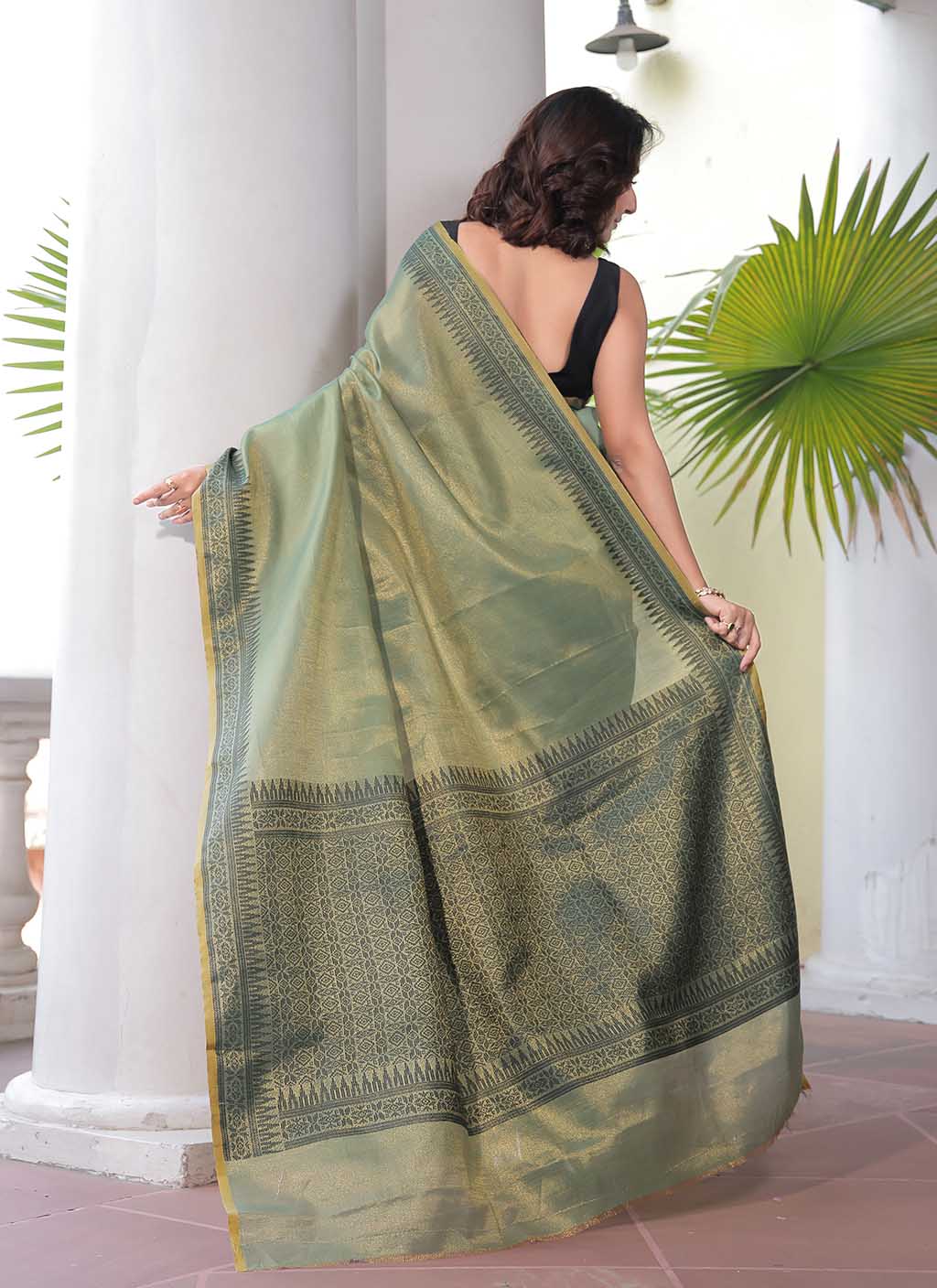 Linen Tissue Silk Saree