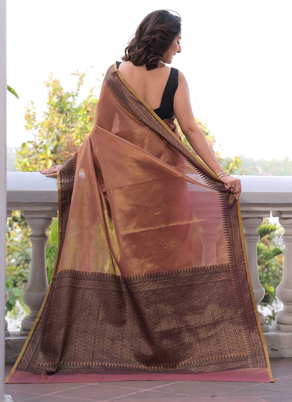 Linen Tissue Silk Saree