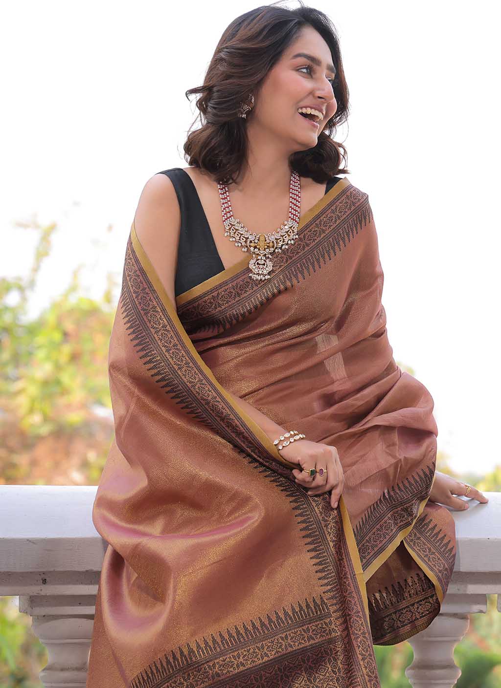 Linen Tissue Silk Saree