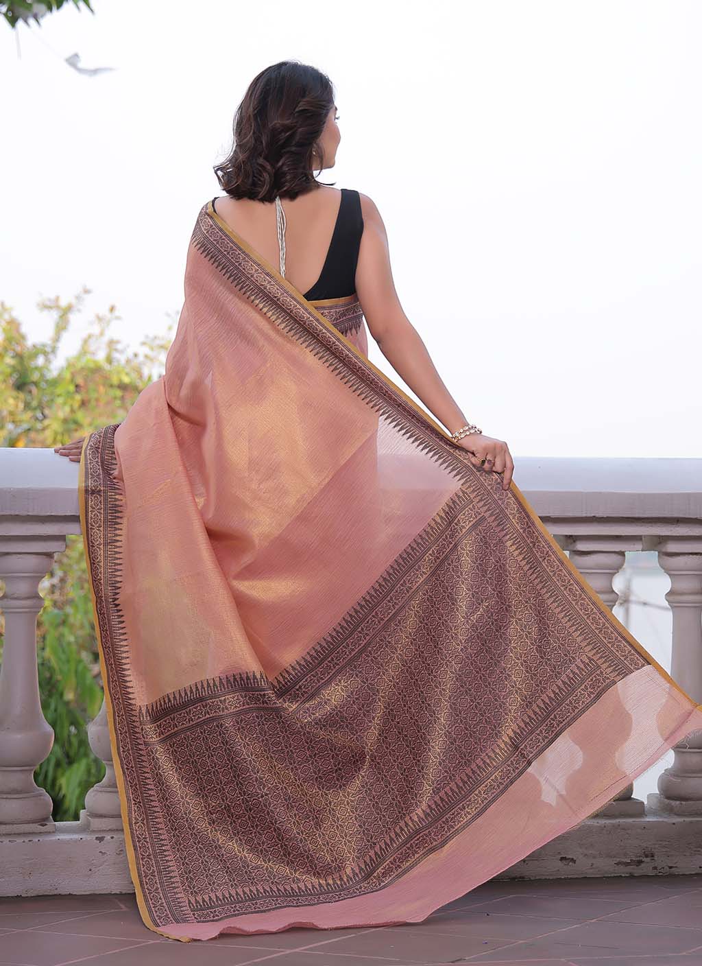 Linen Tissue Silk Saree
