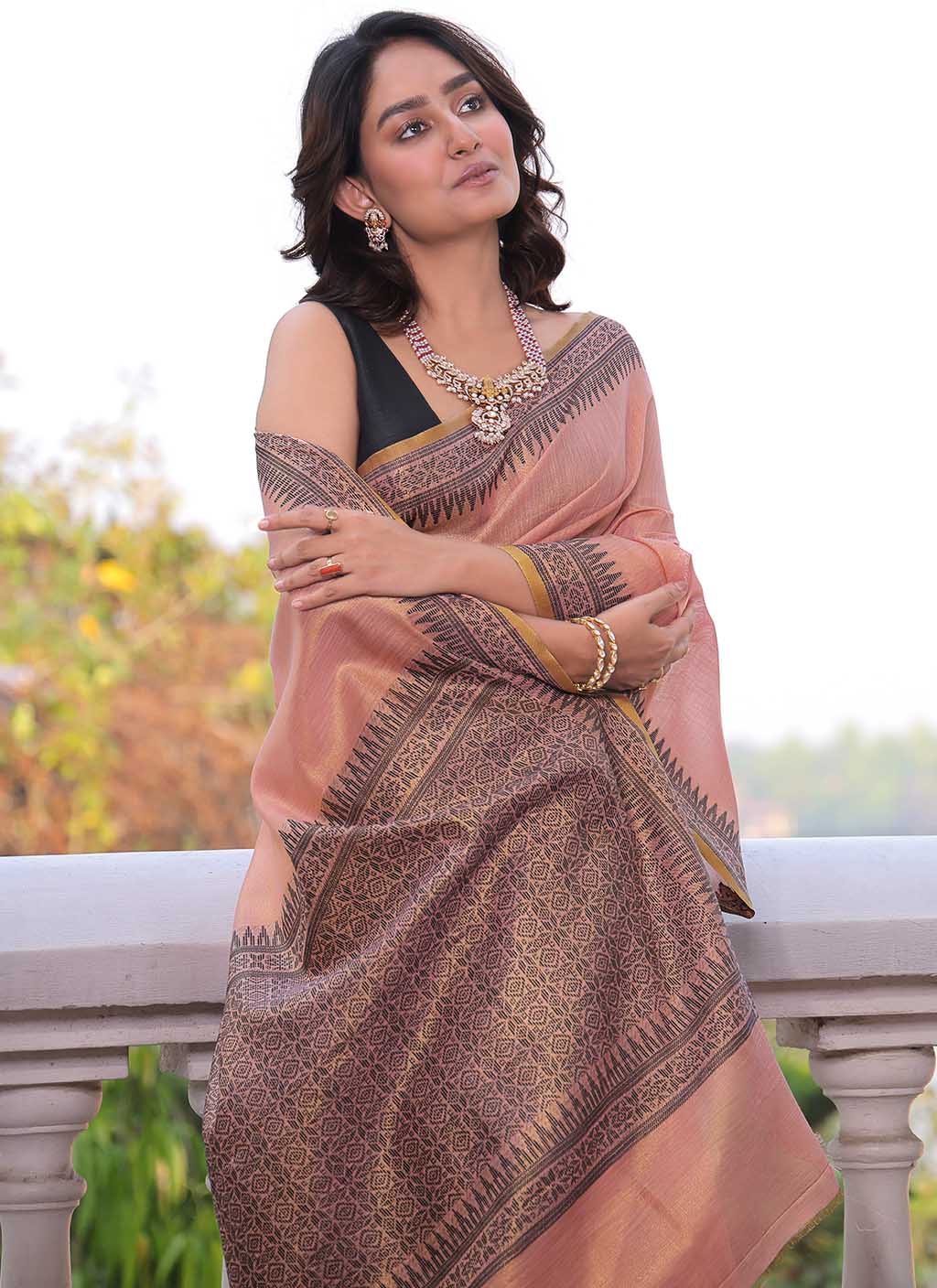 Linen Tissue Silk Saree