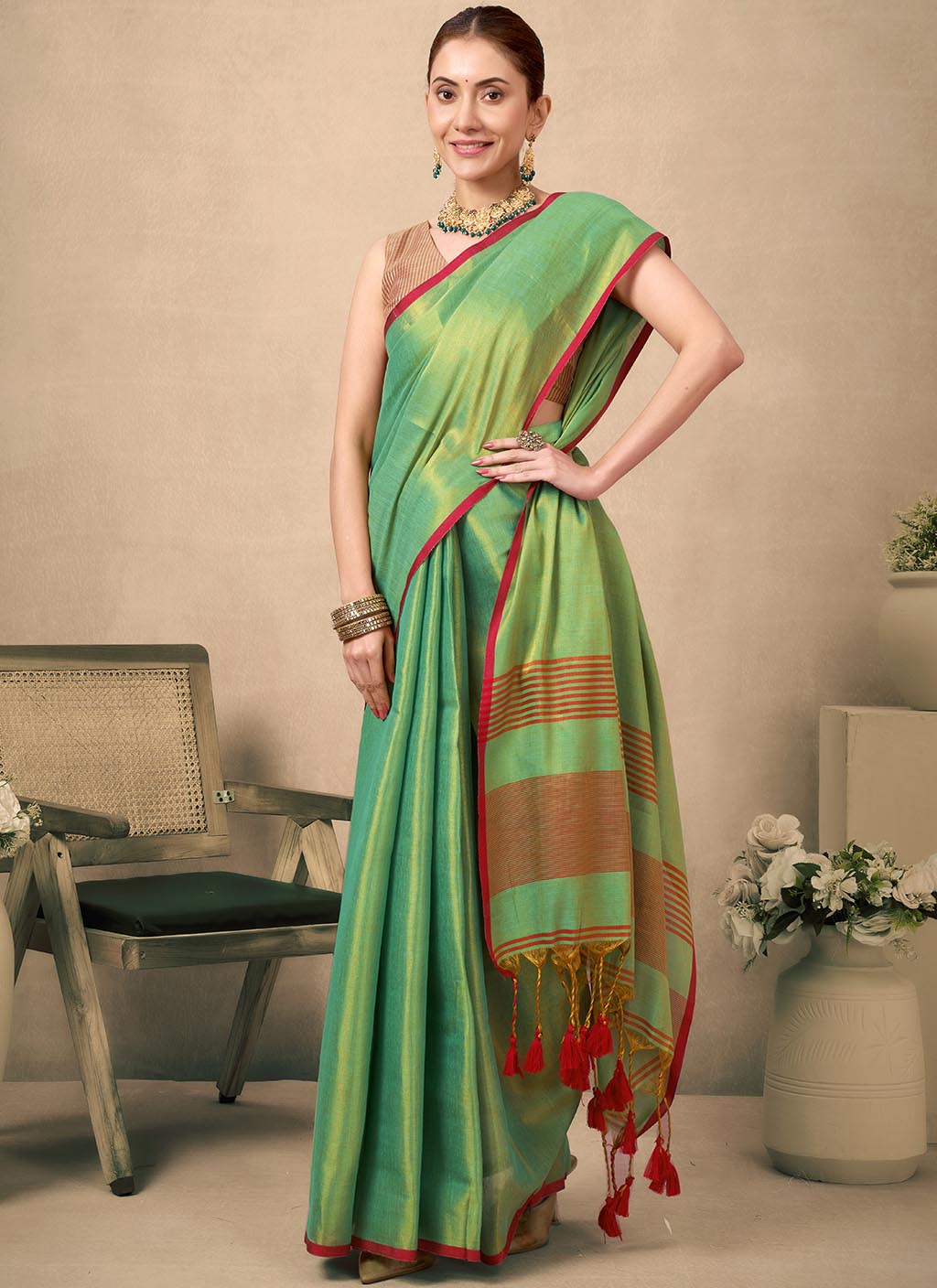 Raga Tissue Silk Saree