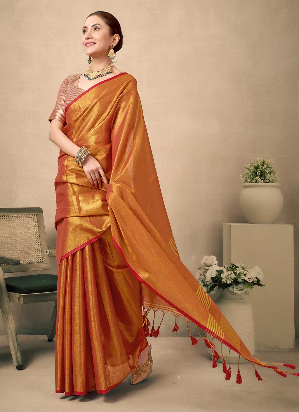 Raga Tissue Silk Saree