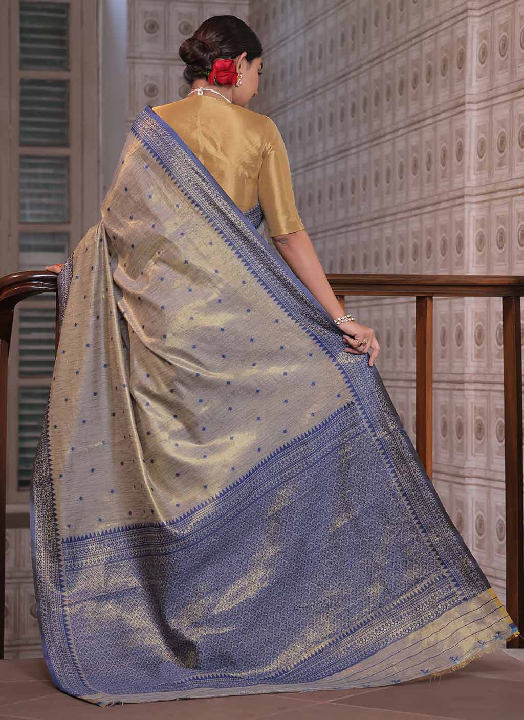 Tussar Tissue Silk Saree