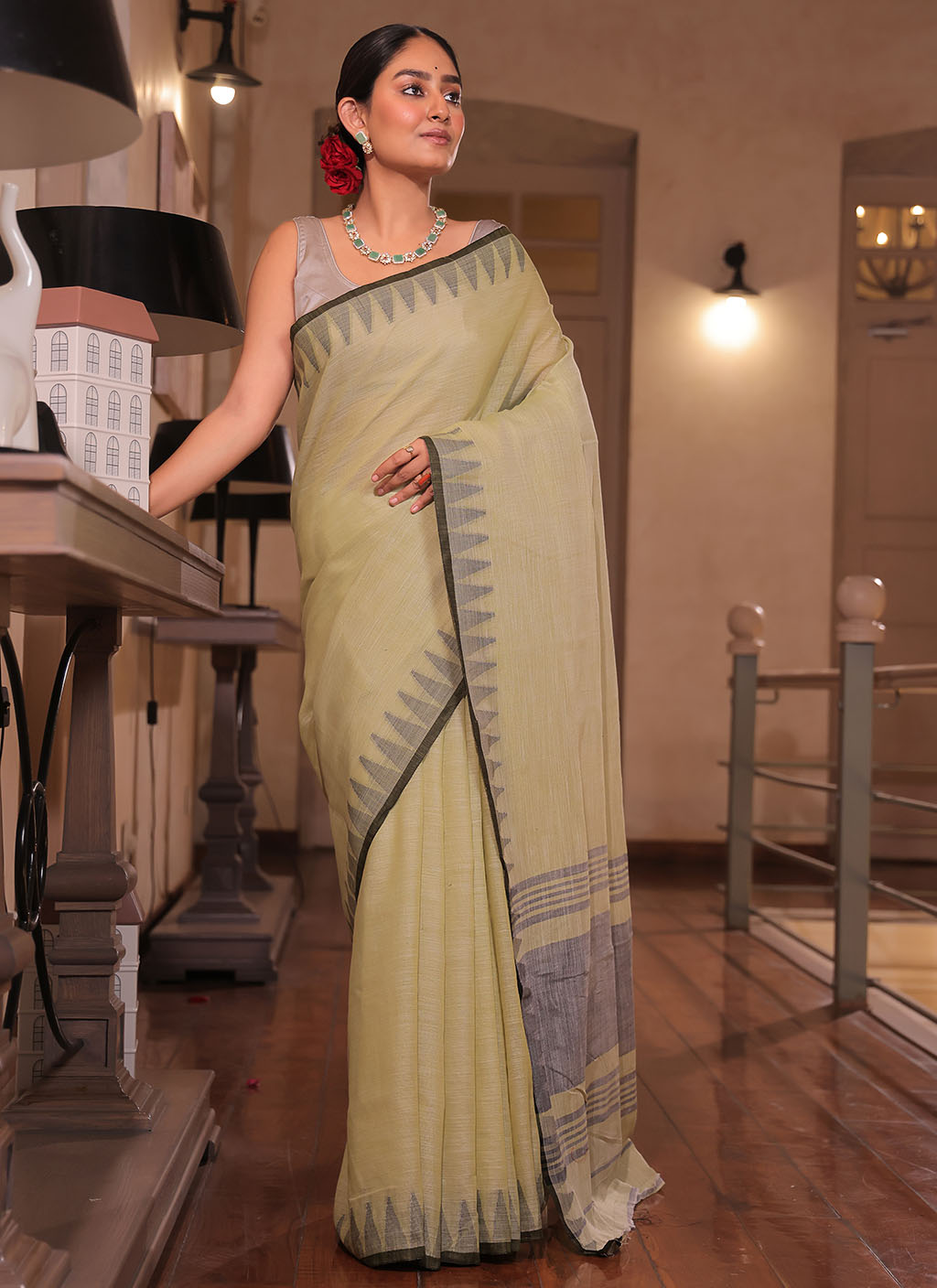 Pure Linen Saree