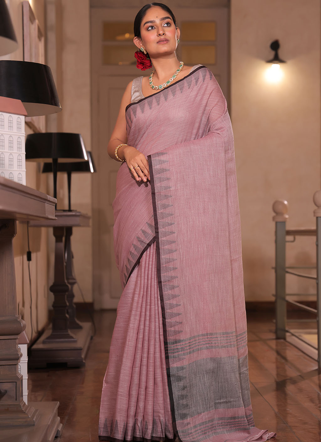 Pure Linen Saree