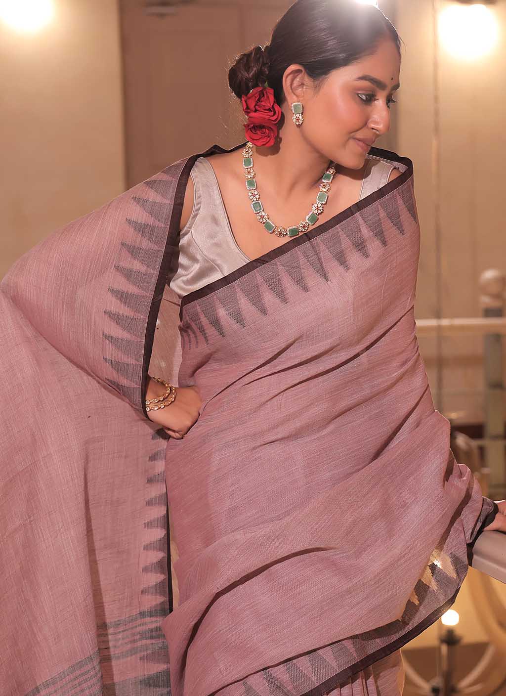 Pure Linen Saree