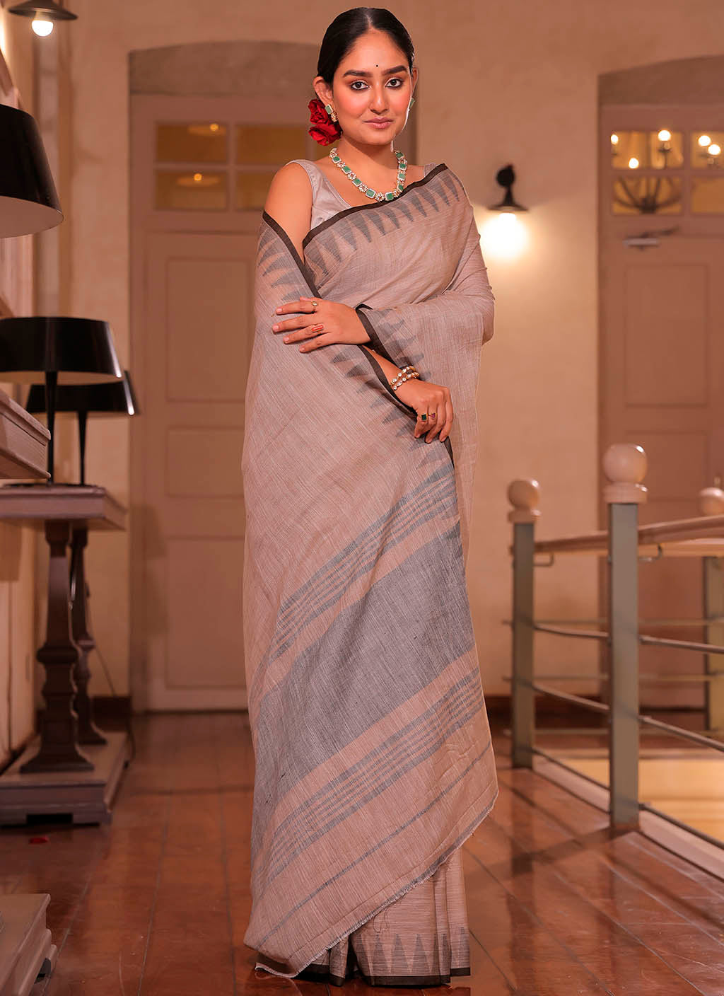 Pure Linen Saree