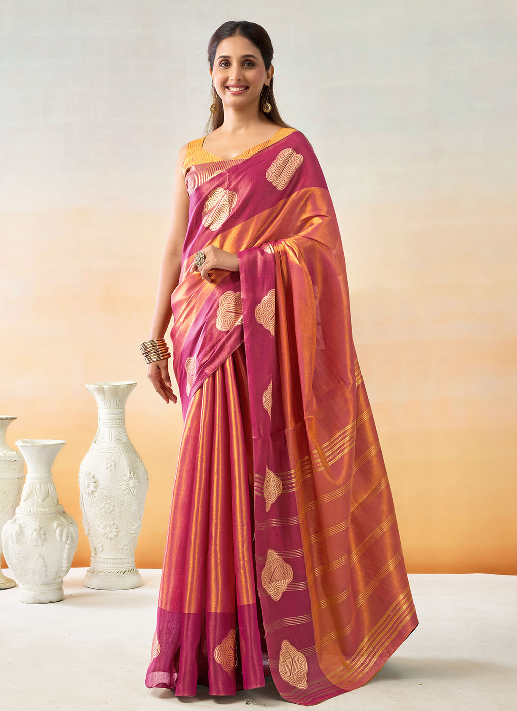 Mul Tissue Silk Saree