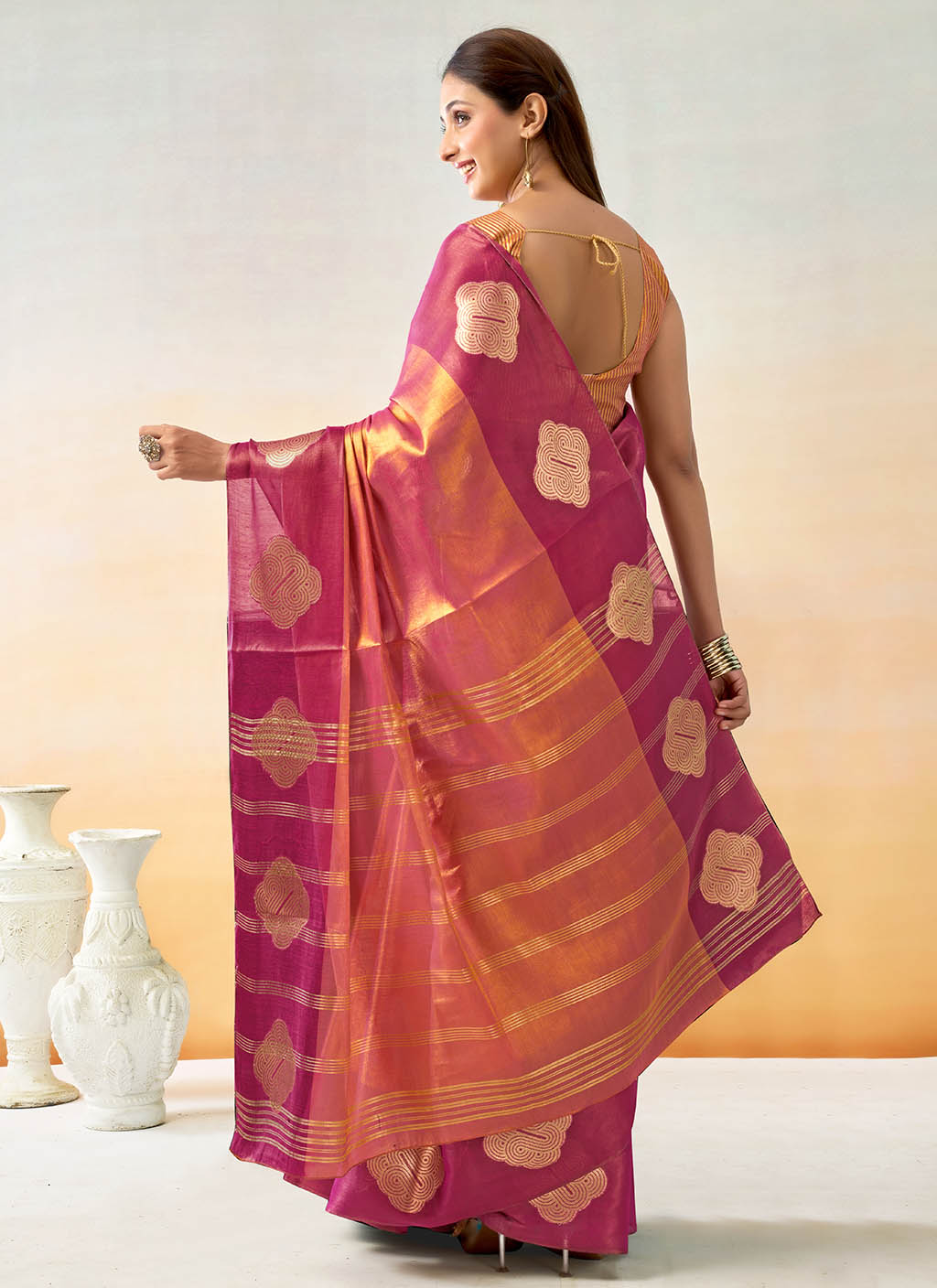 Mul Tissue Silk Saree