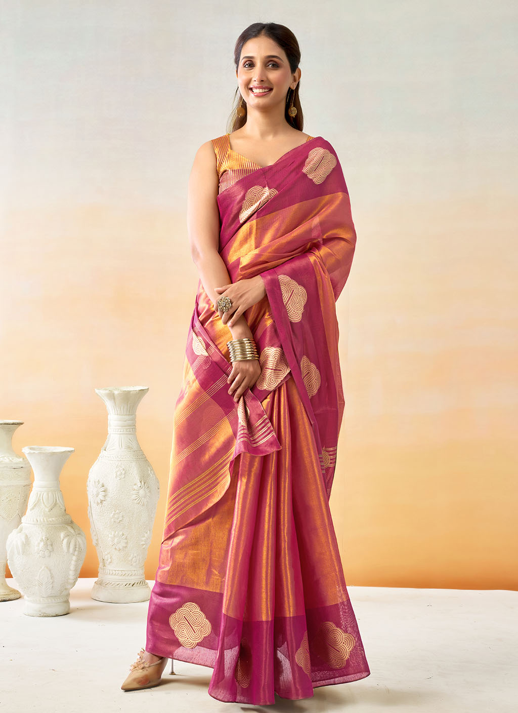 Mul Tissue Silk Saree
