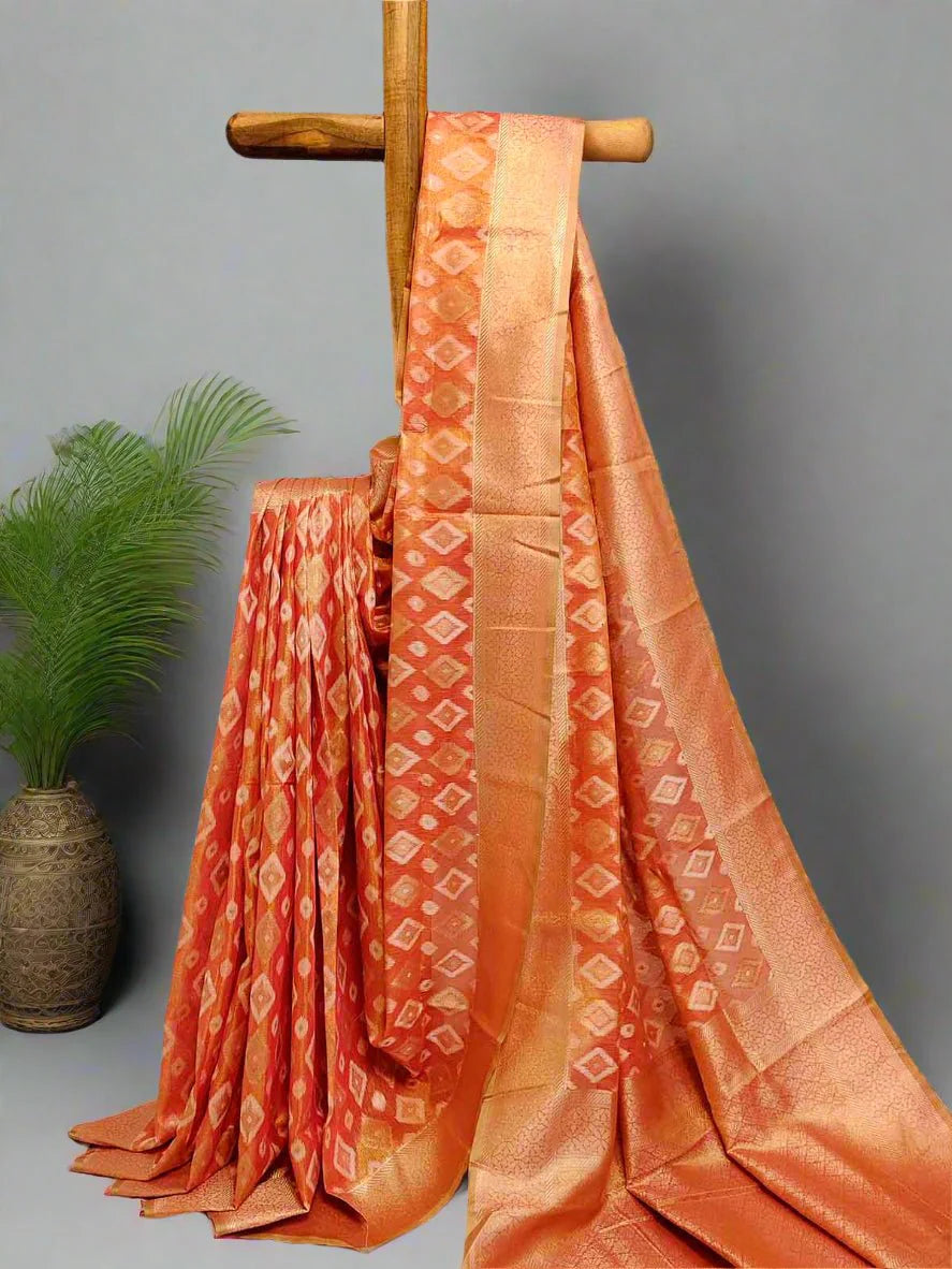 Pure Tissue Silk Ikkat Saree