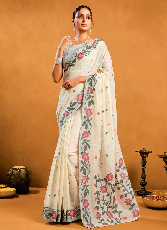 Pure Cotton Jamdani Saree
