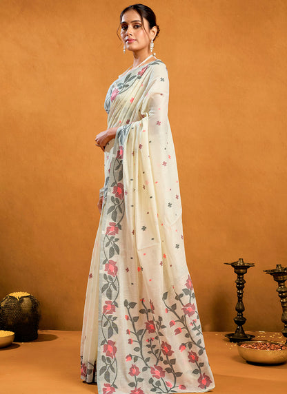 Pure Cotton Jamdani Saree