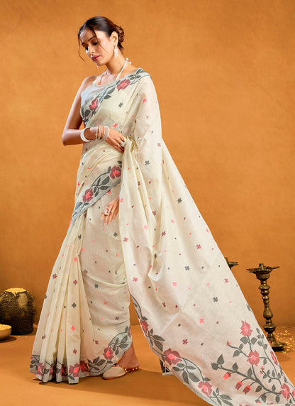 Pure Cotton Jamdani Saree