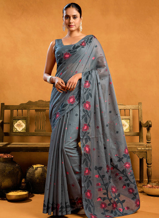 Pure Cotton Jamdani Saree