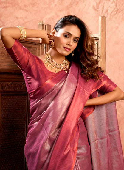 Mul Tissue Silk Saree