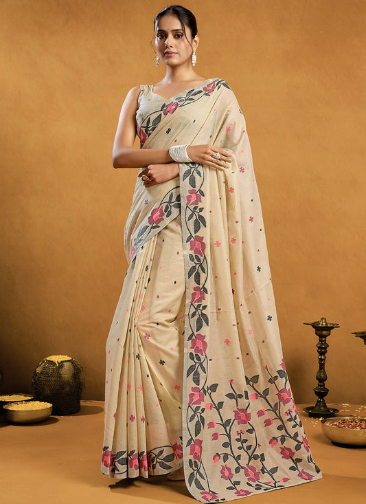 Pure Cotton Jamdani Saree