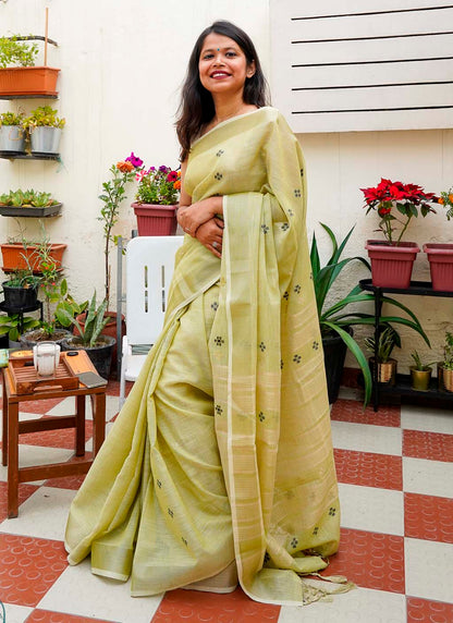 Linen Cotton Saree