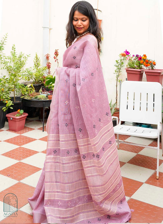 Linen Cotton Saree