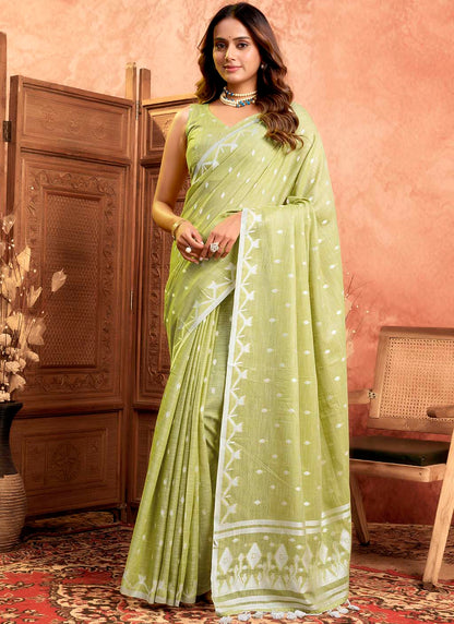 Pure Linen Saree