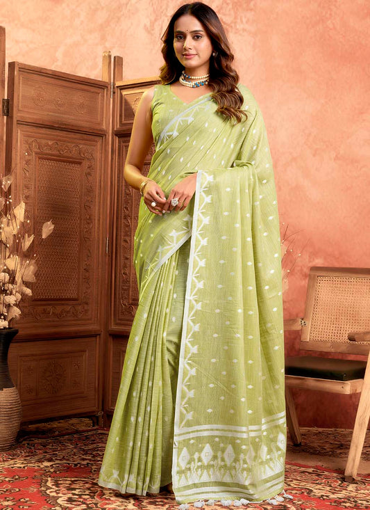 Pure Linen Saree