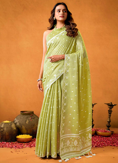 Pure Linen Saree