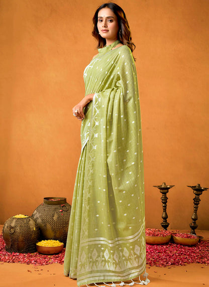 Pure Linen Saree