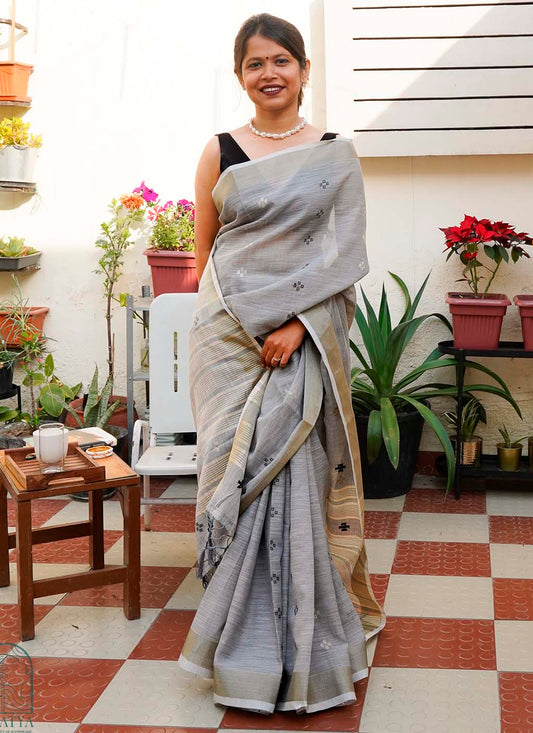 Linen Cotton Saree