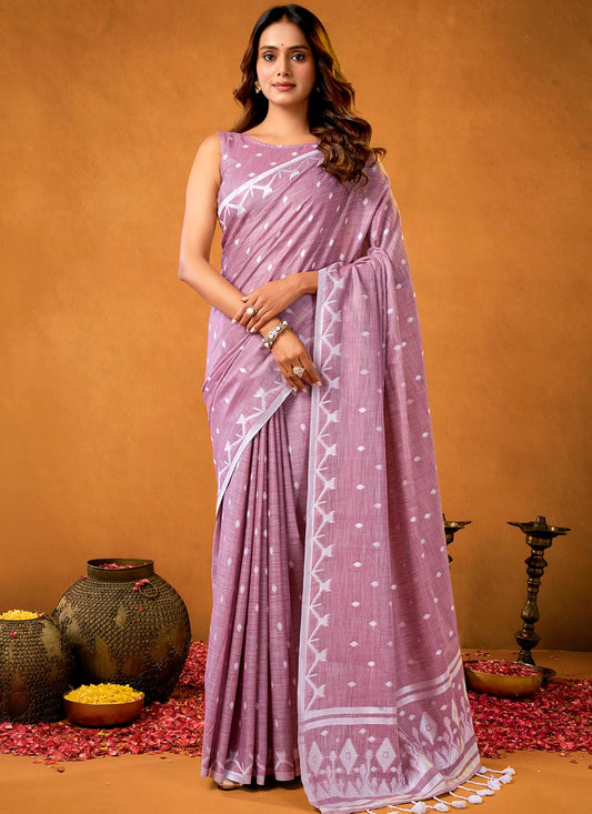 Pure Linen Saree