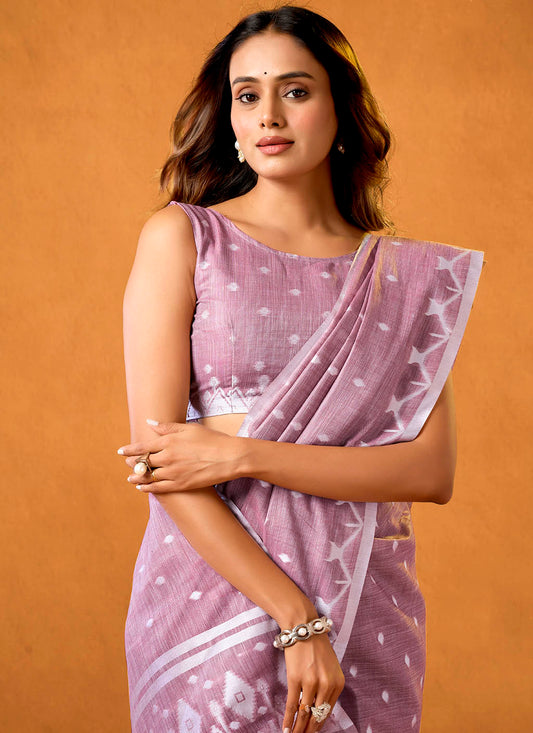 Pure Linen Saree