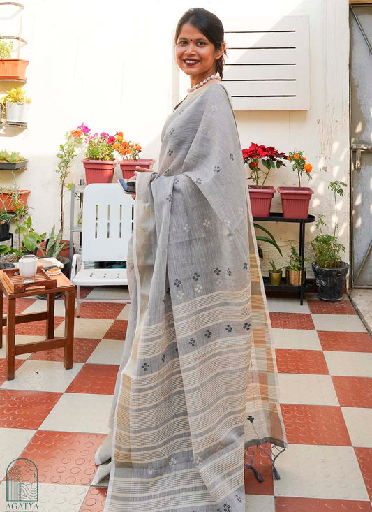 Linen Cotton Saree
