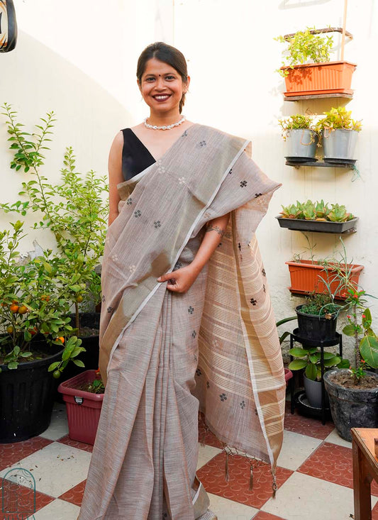 Linen Cotton Saree