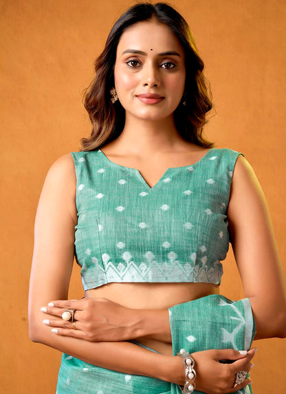 Pure Linen Saree
