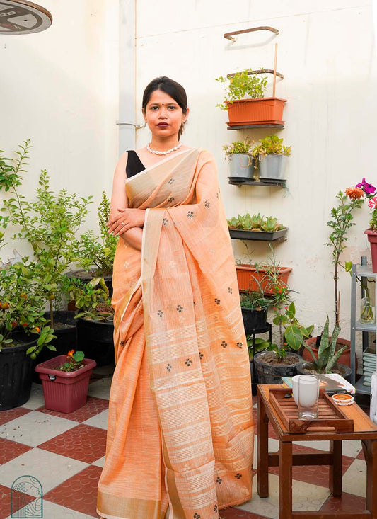 Linen Cotton Saree