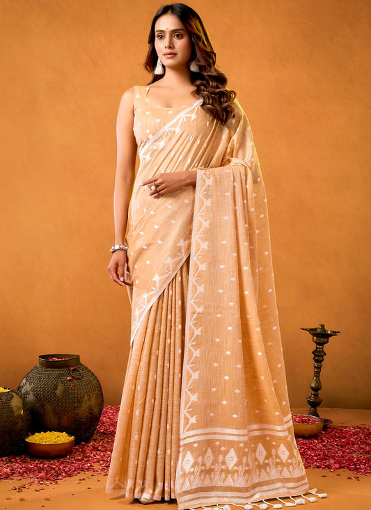 Pure Linen Saree