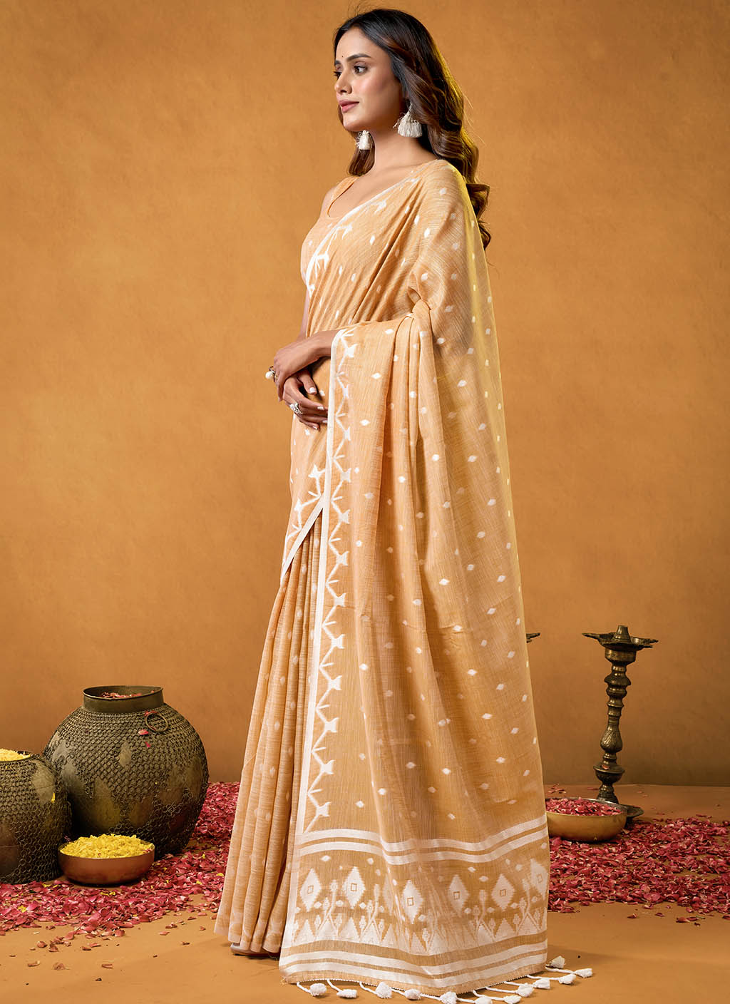 Pure Linen Saree