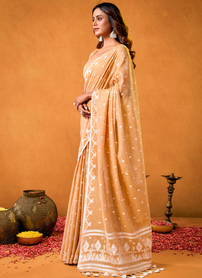 Pure Linen Saree