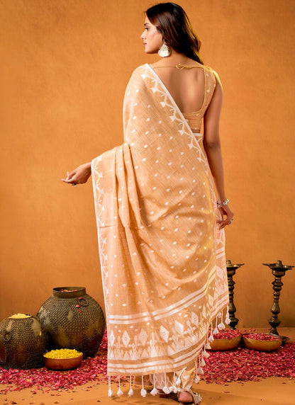 Pure Linen Saree