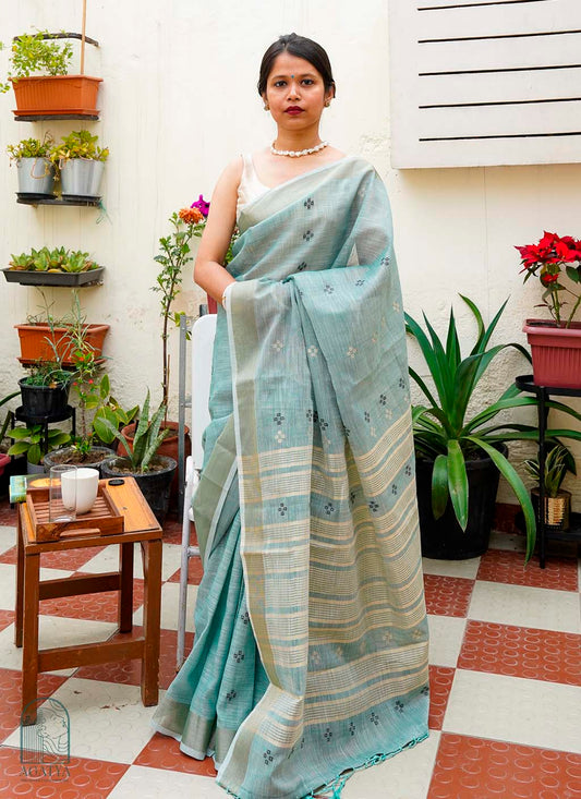 Linen Cotton Saree