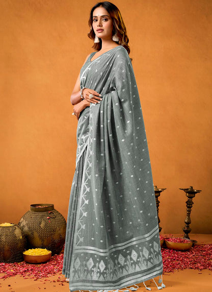 Pure Linen Saree
