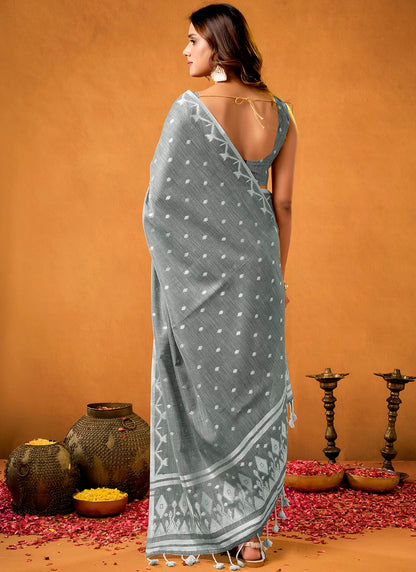 Pure Linen Saree
