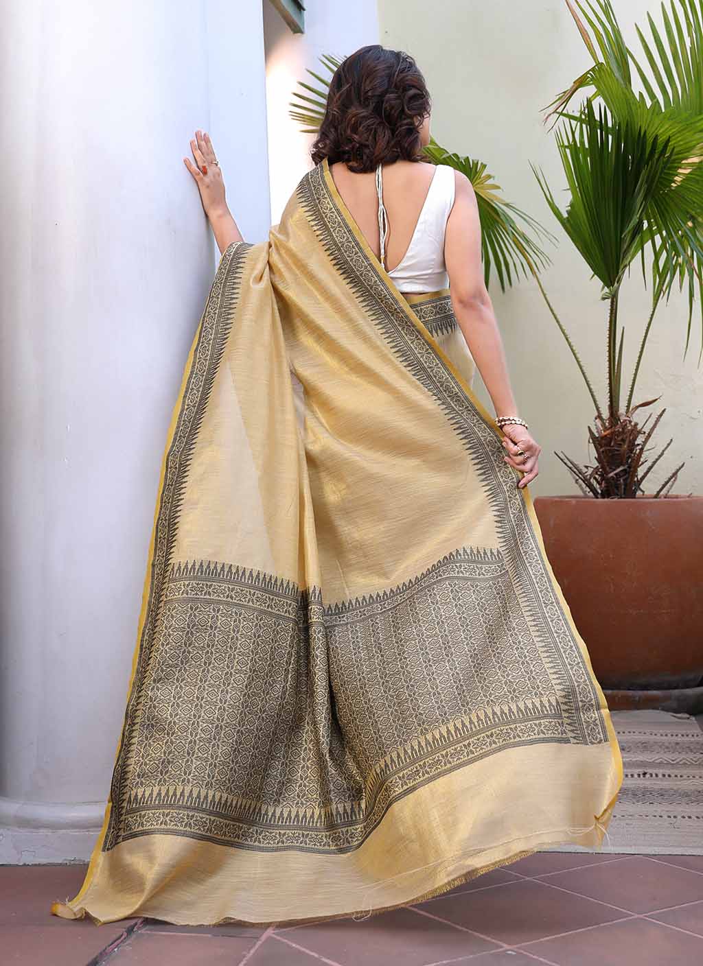 Linen Tissue Silk Saree