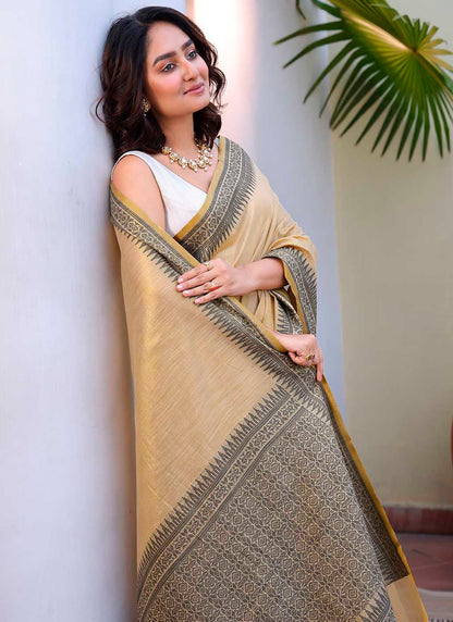 Linen Tissue Silk Saree