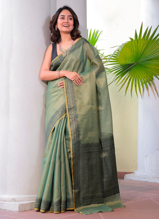 Linen Tissue Silk Saree