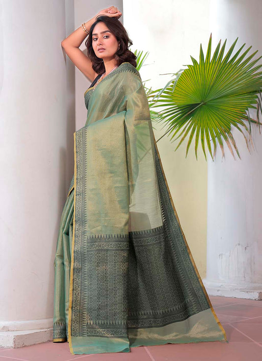 Linen Tissue Silk Saree