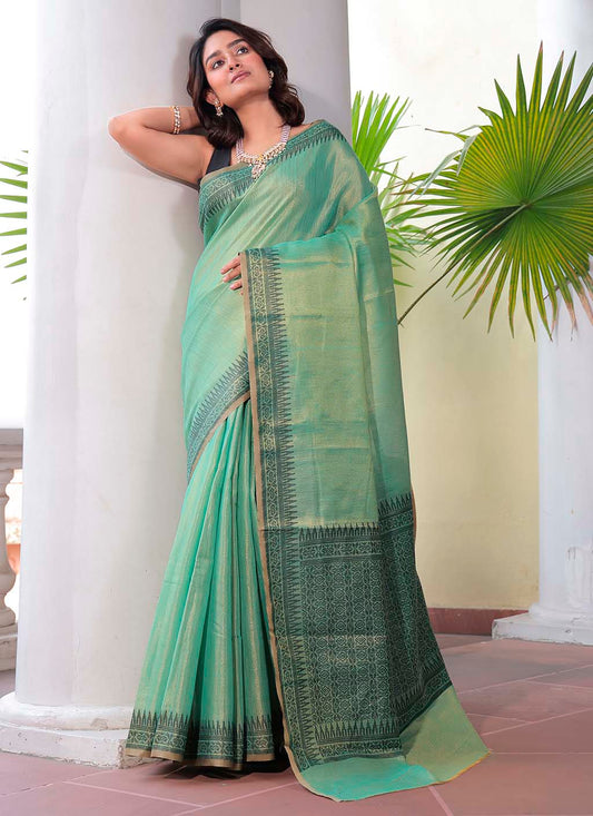 Linen Tissue Silk Saree