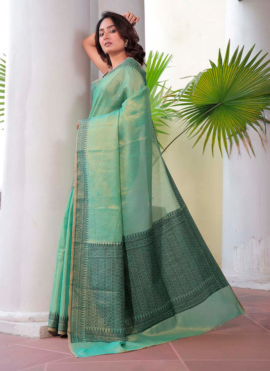 Linen Tissue Silk Saree