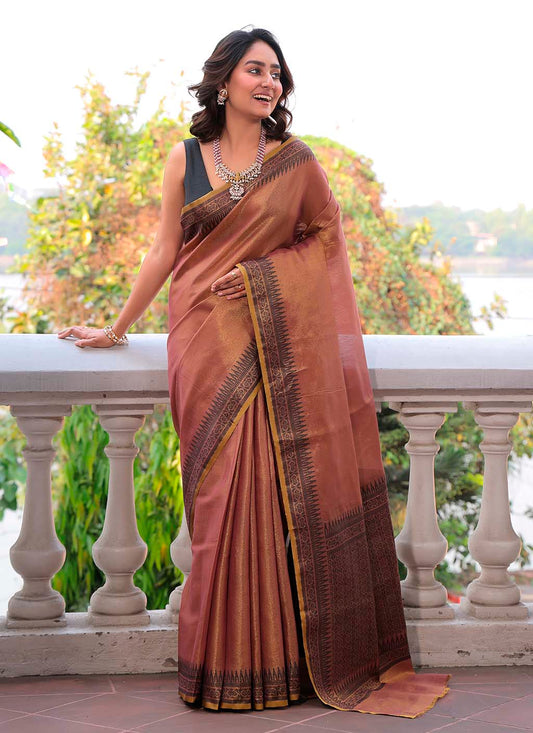 Linen Tissue Silk Saree
